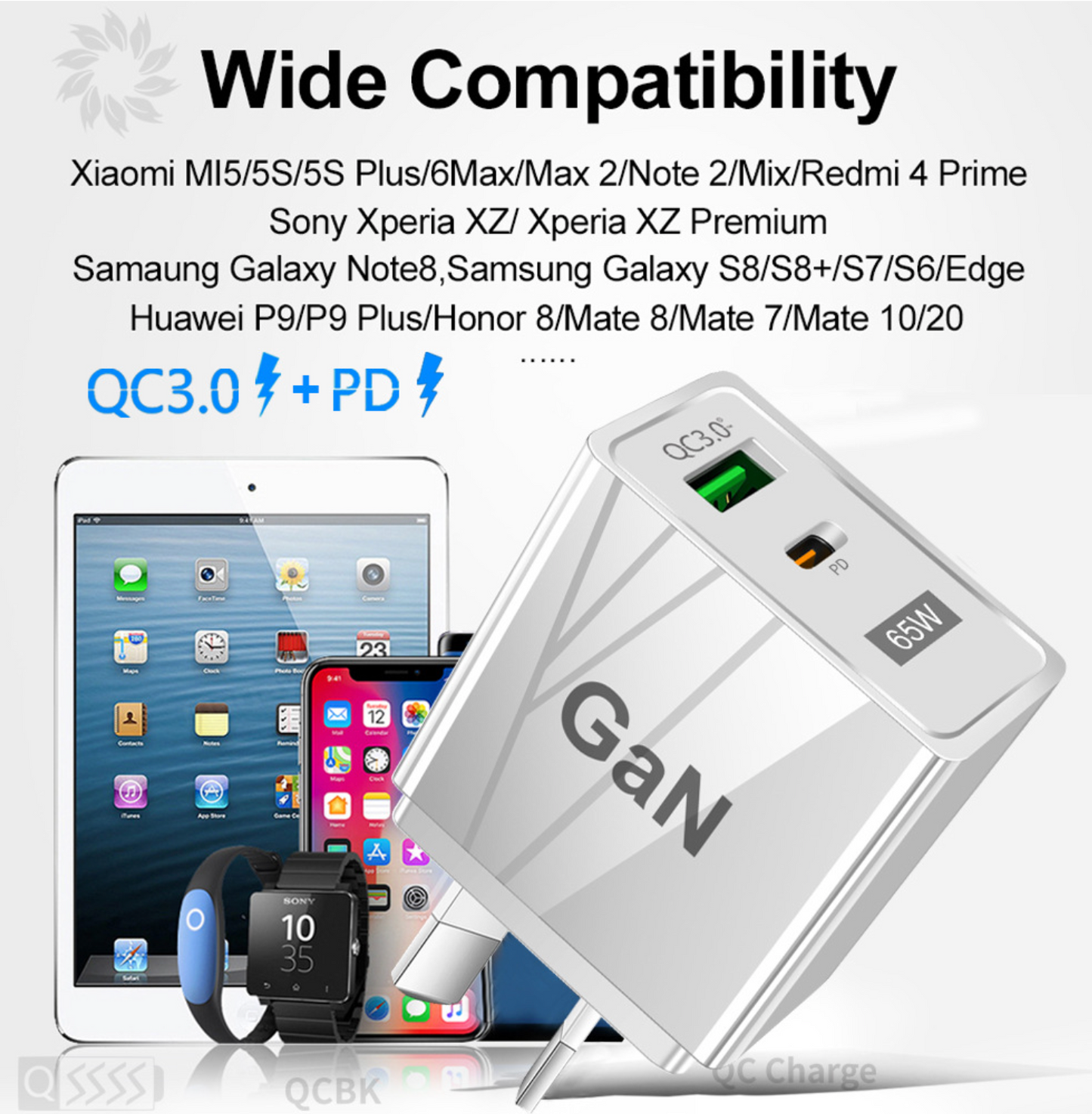 65W USB Type C Charger PD3.0 Australian AU Plug